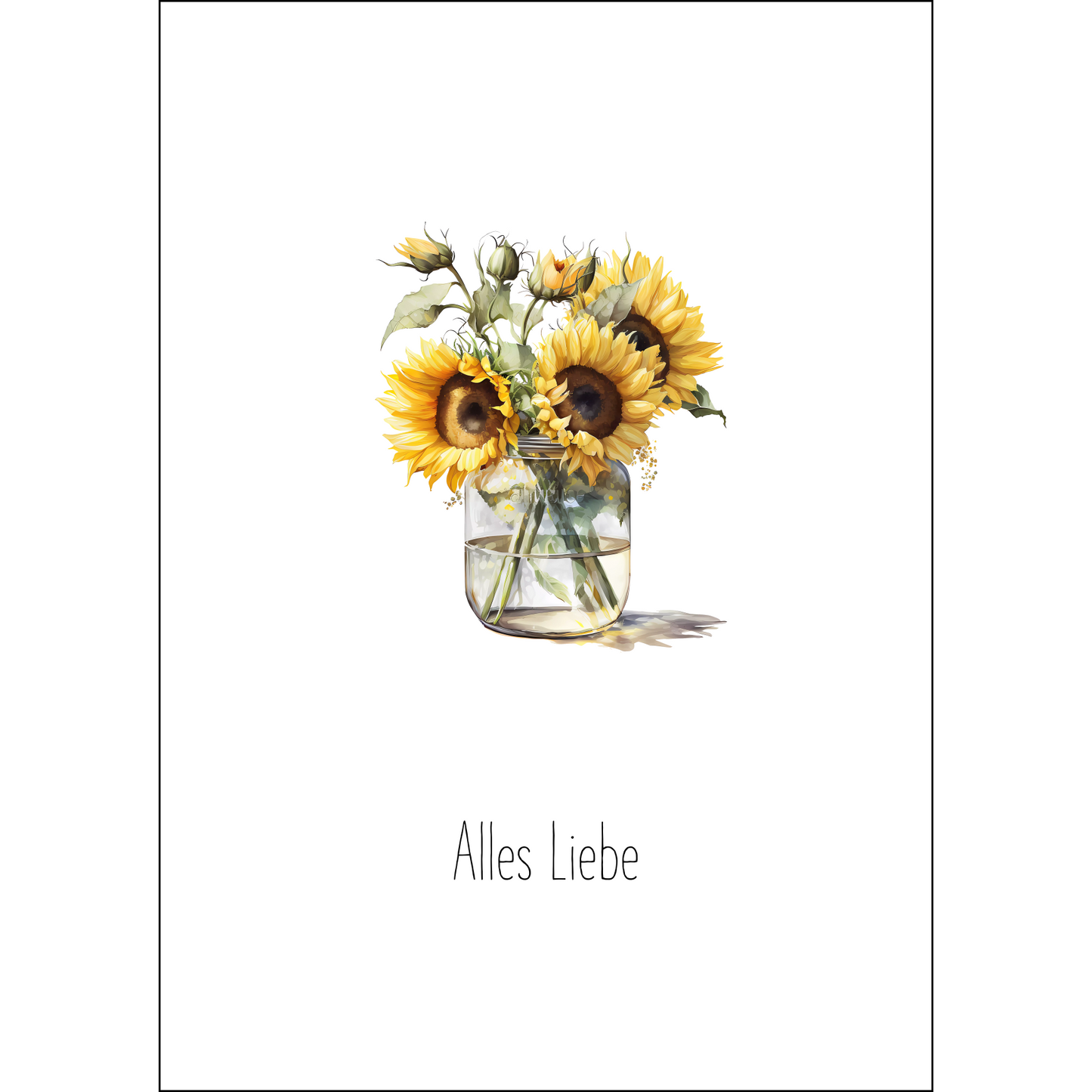 Alles Liebe - Sonnenblumen