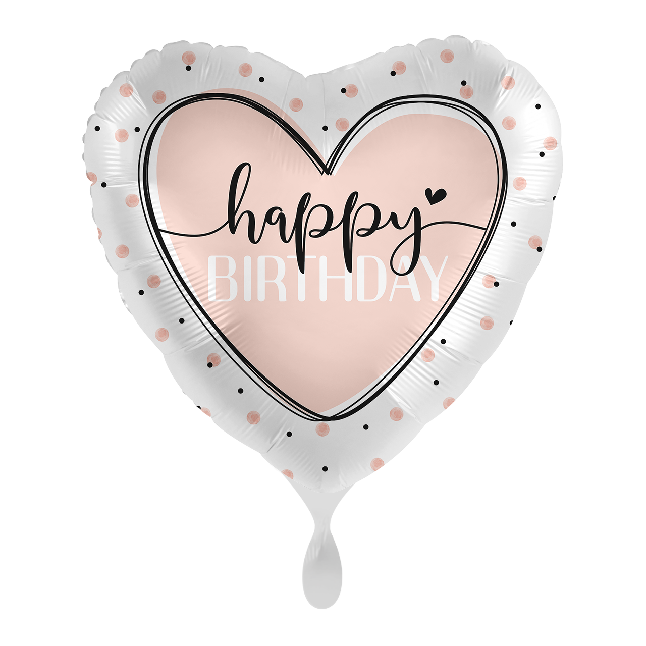 Happy Birthday - Glossy Heart