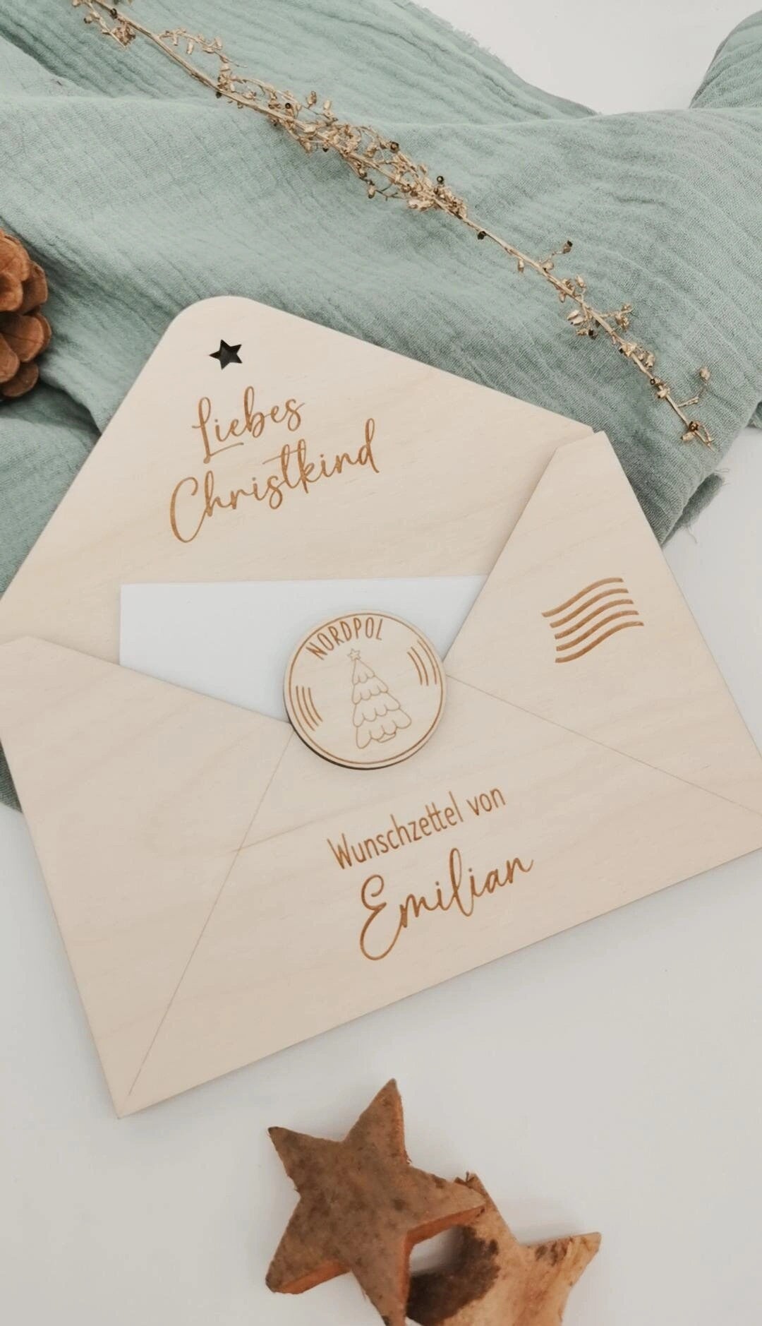 Briefumschlag für das Christkind/Weihnachtsmann