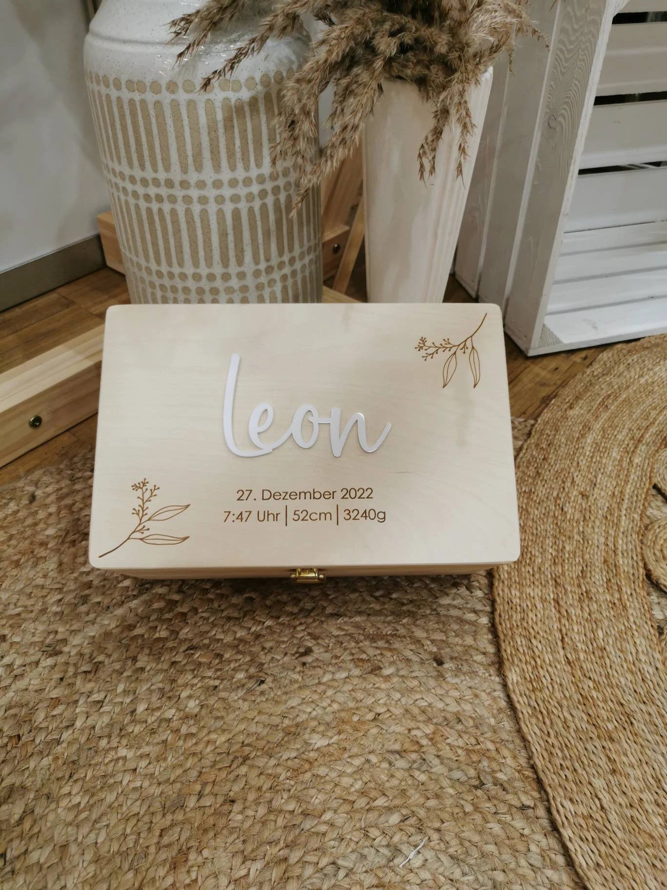 Erinnerungskiste Baby 3D Schrift