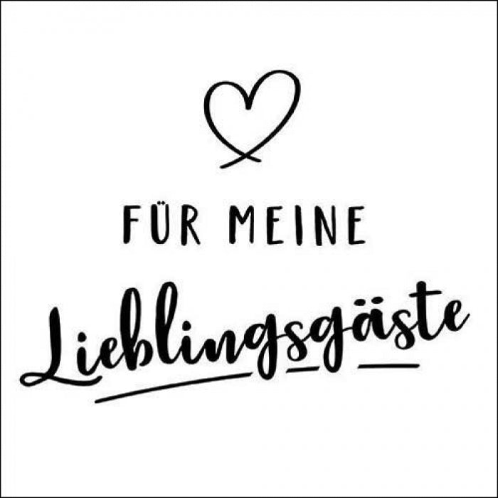 Servietten - Für meine Lieblingsgäste 33x33 cm