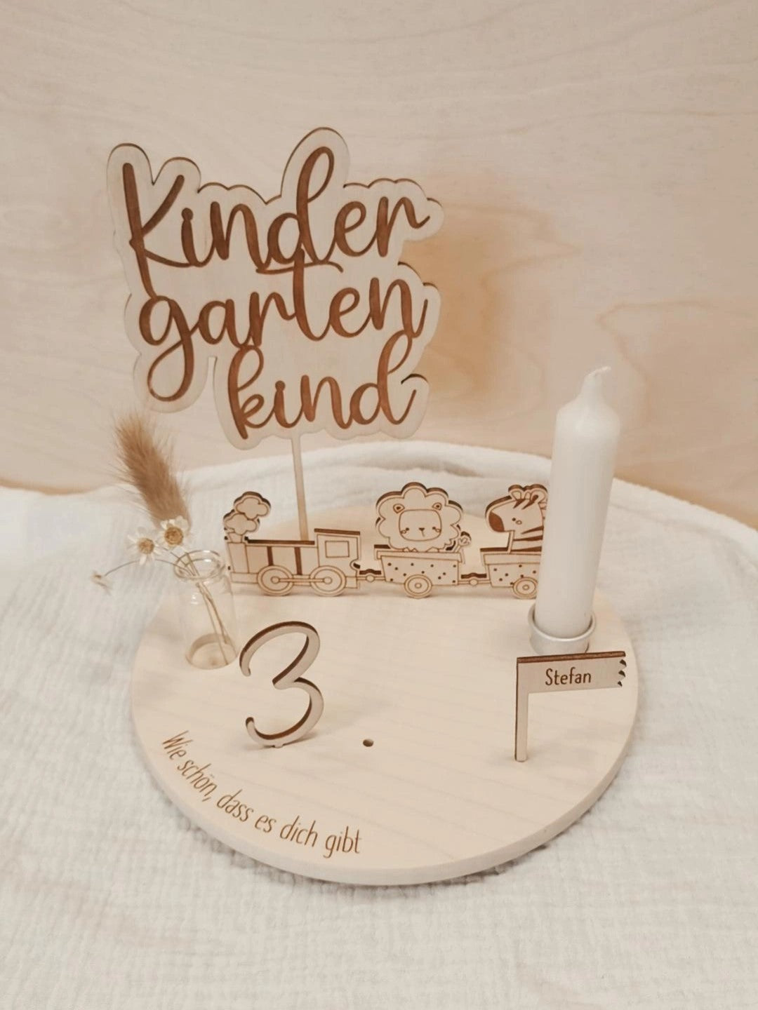 Kerzenteller zum Kindergartenstart