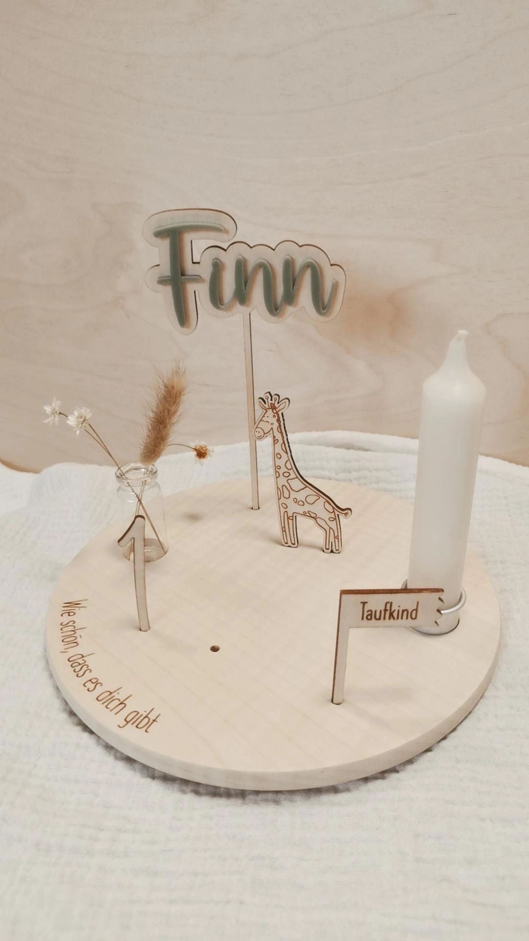Kerzenteller zur Taufe