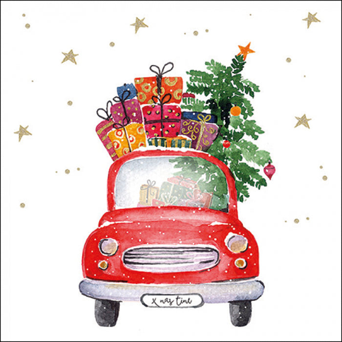 Servietten - Gifts Truck 33x33 cm