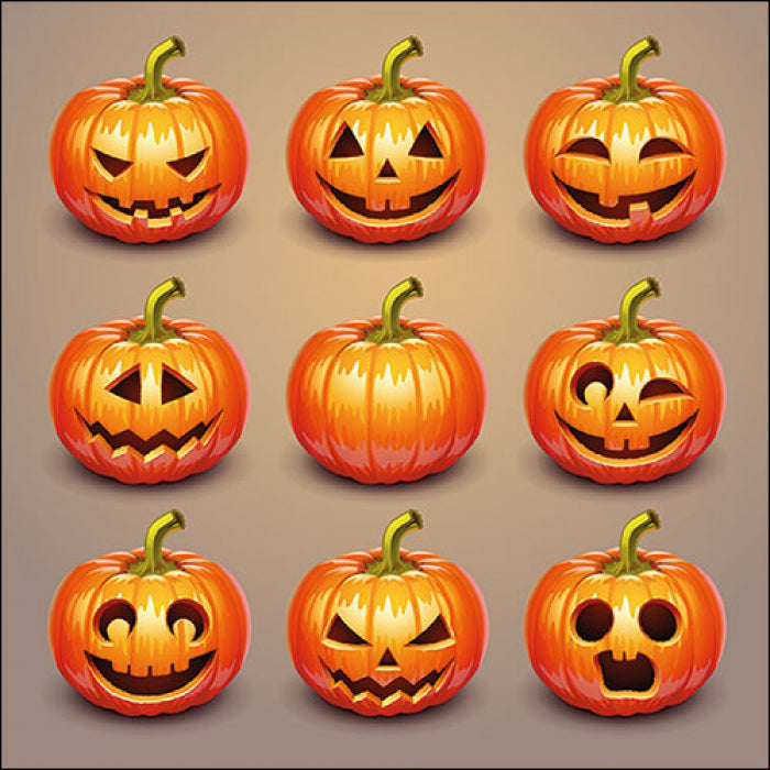 Servietten - Halloween Pumpkins 33x33 cm