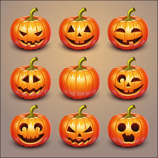 Servietten - Halloween Pumpkins 33x33 cm