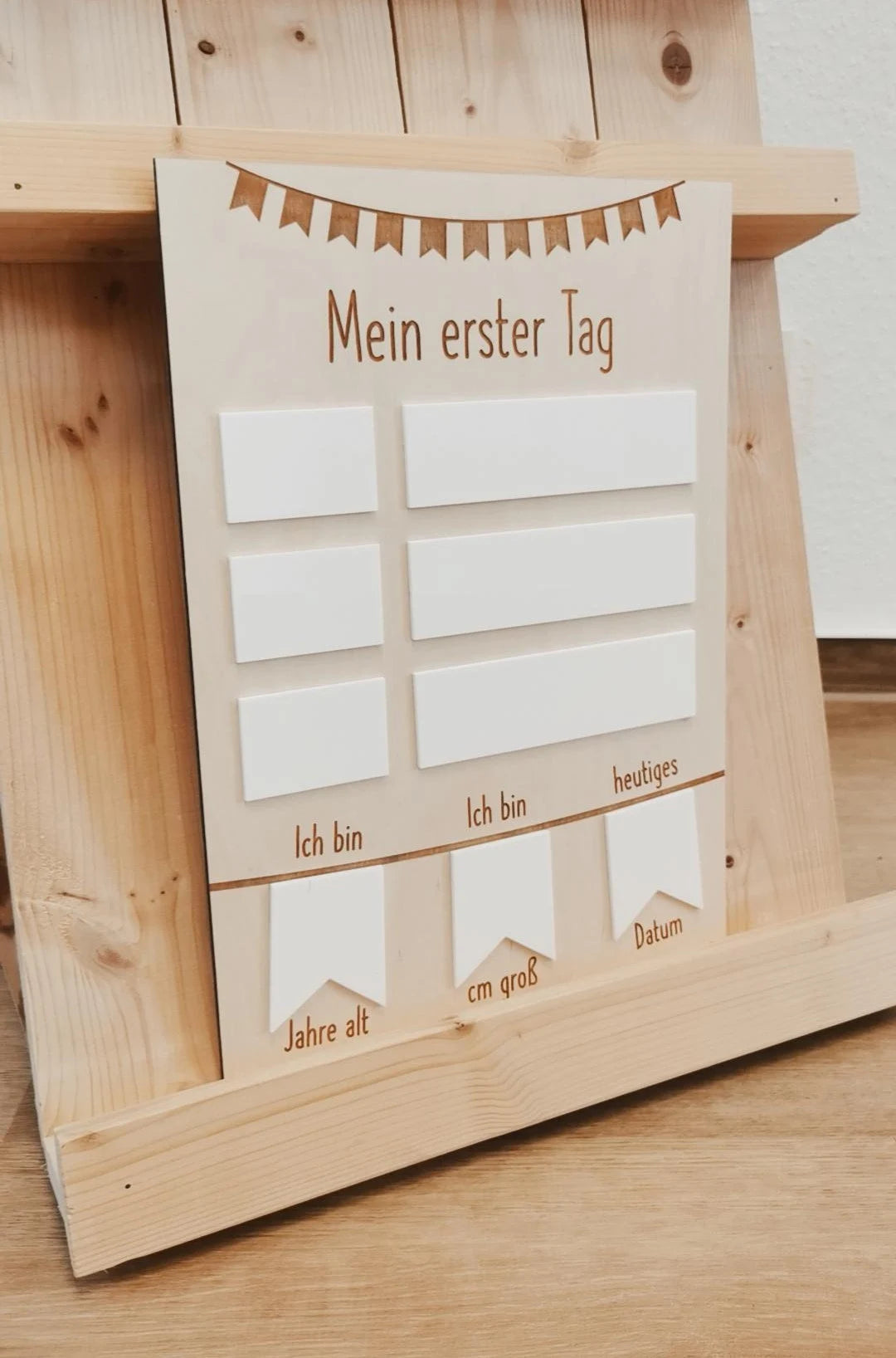 Mein erster Tag - Holztafel