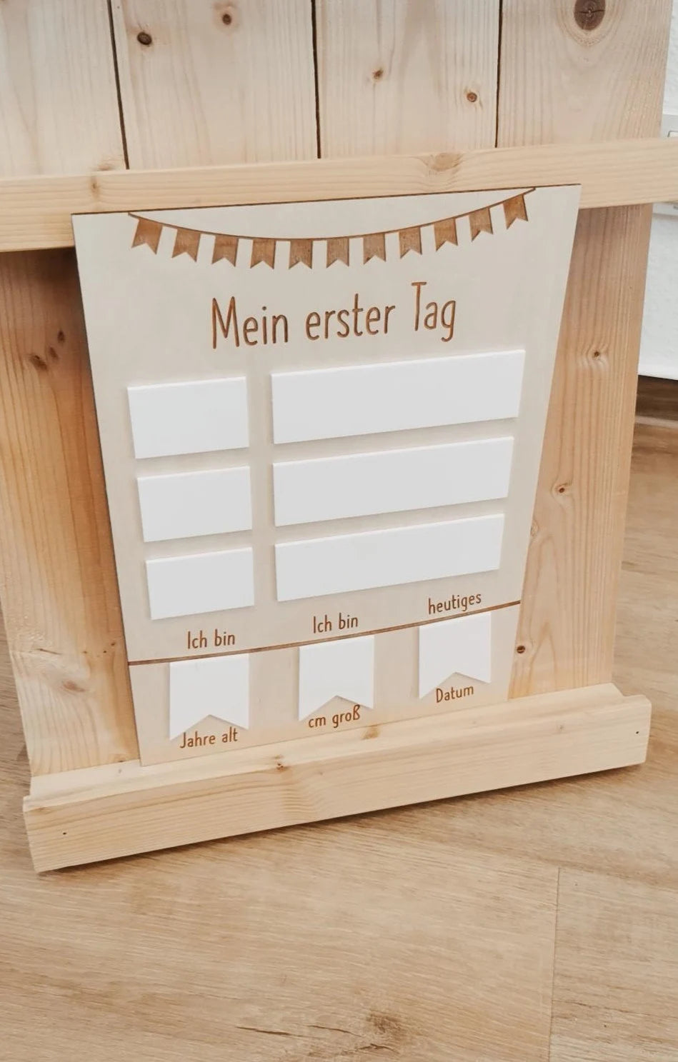 Mein erster Tag - Holztafel