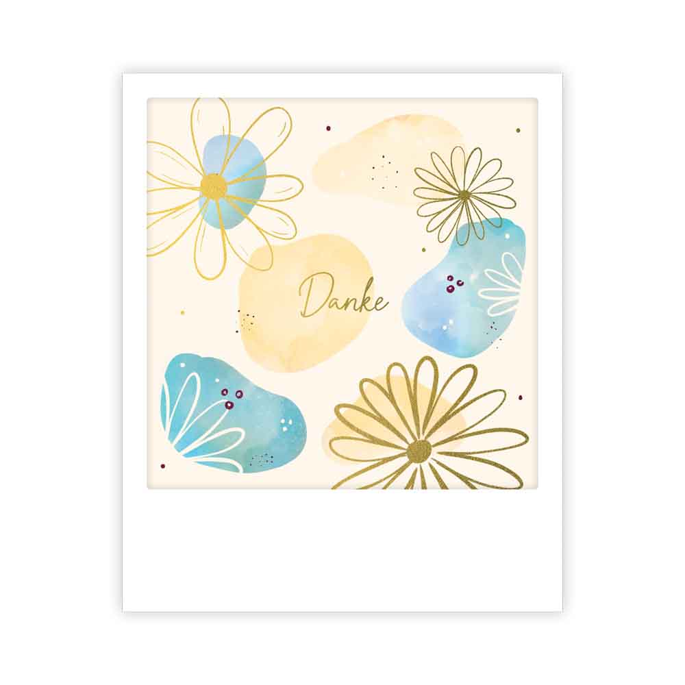 Pickmotion kleine Postkarte - Danke Blumen