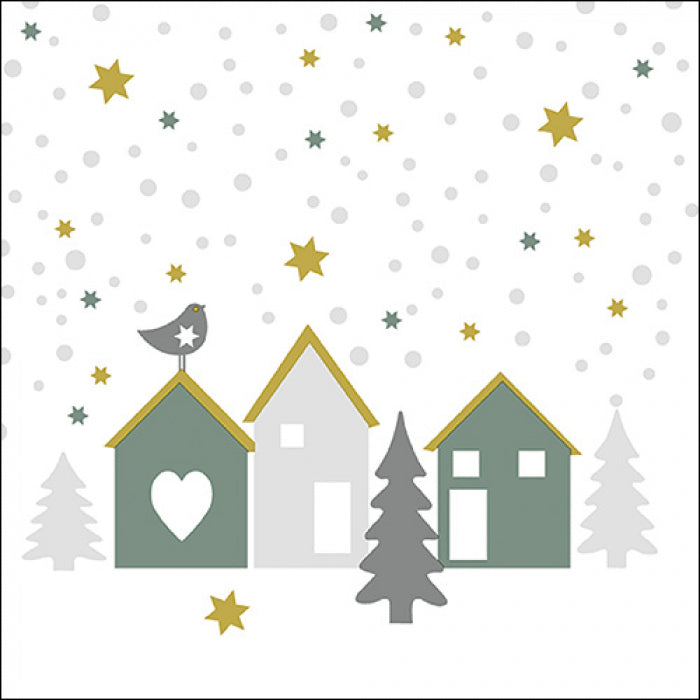 Servietten - Magig House Sage 33x33 cm