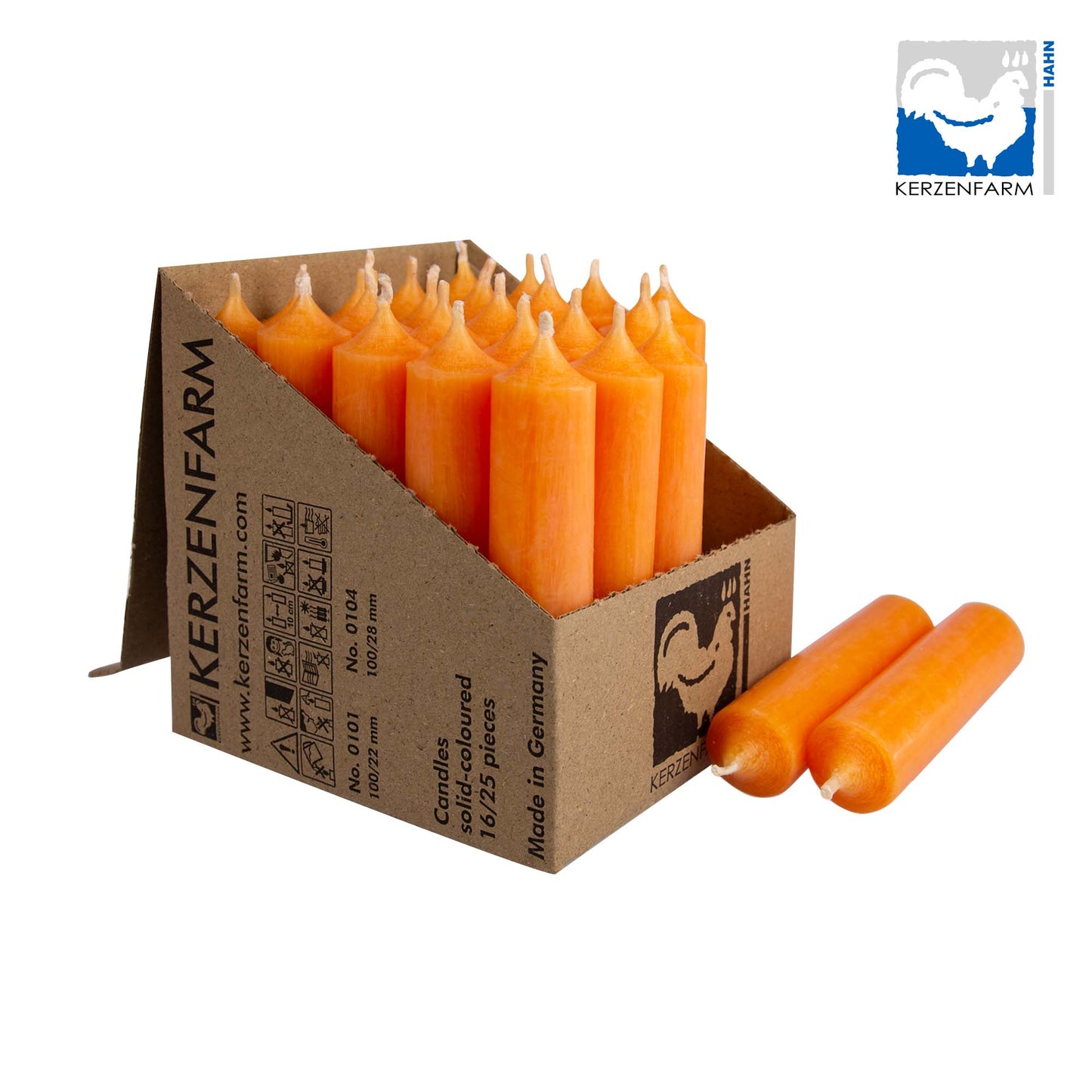 Stabkerze mandarin 100x22mm