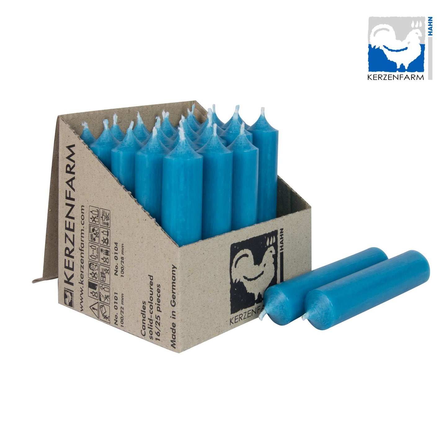 Stabkerze türkis 100x22mm