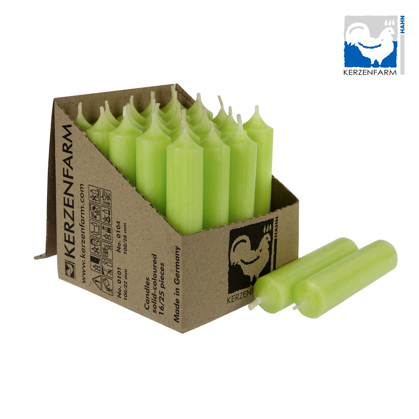 Stabkerze pastellgrün 100x22mm