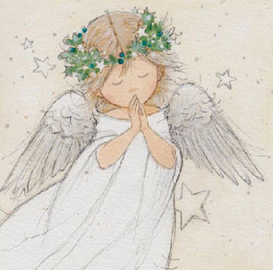 Cocktail-Servietten - Praying Angel 25x25 cm