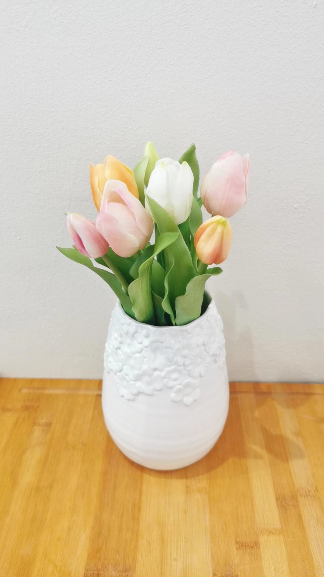 Tulpenbund Silikon - Real Touch Peach/Rosa/Weiß