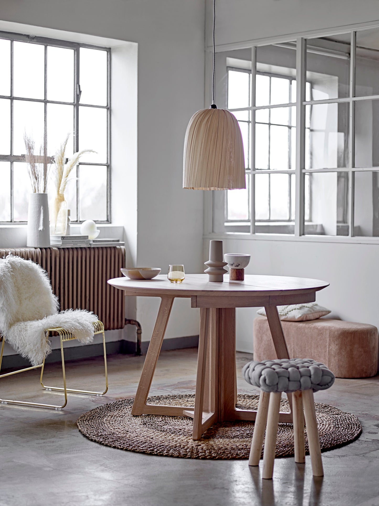 Vase Isolde - natur - Steingut - Ø12,5x22cm