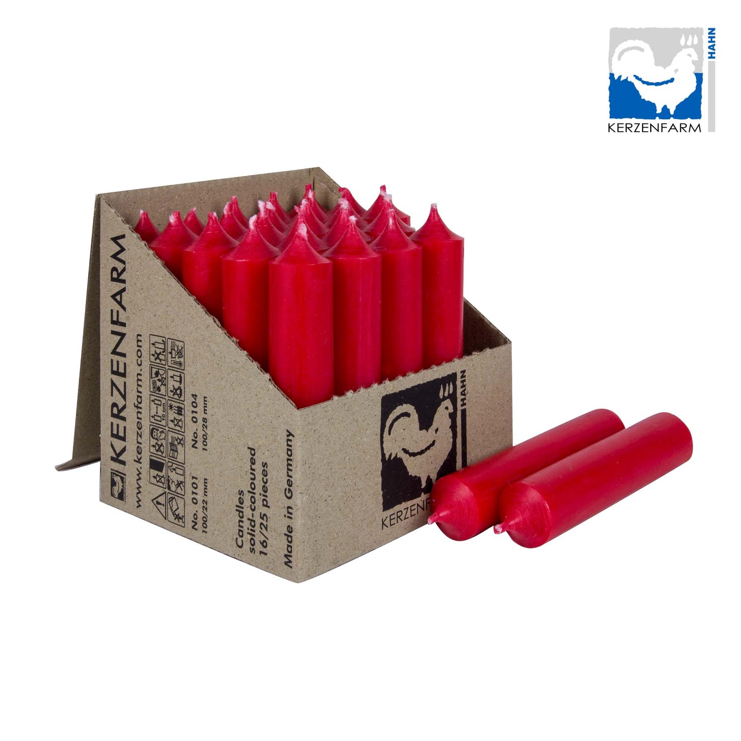 Stabkerze weihnachtsrot 100x22mm