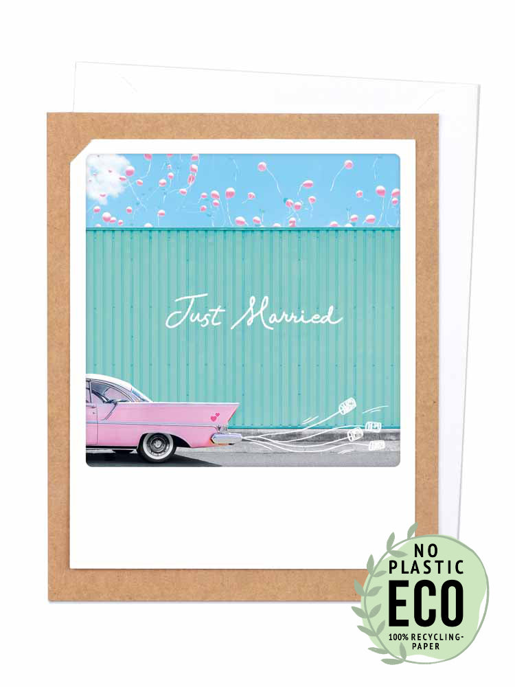 Pickmotion Klappkarte - Just Married Car