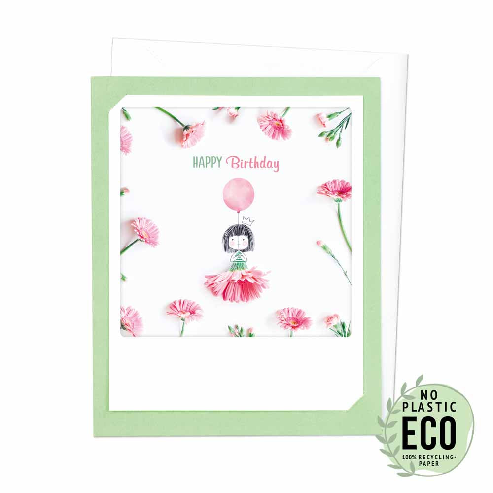 Pickmotion Klappkarte - Happy Birthday Pink Flowers