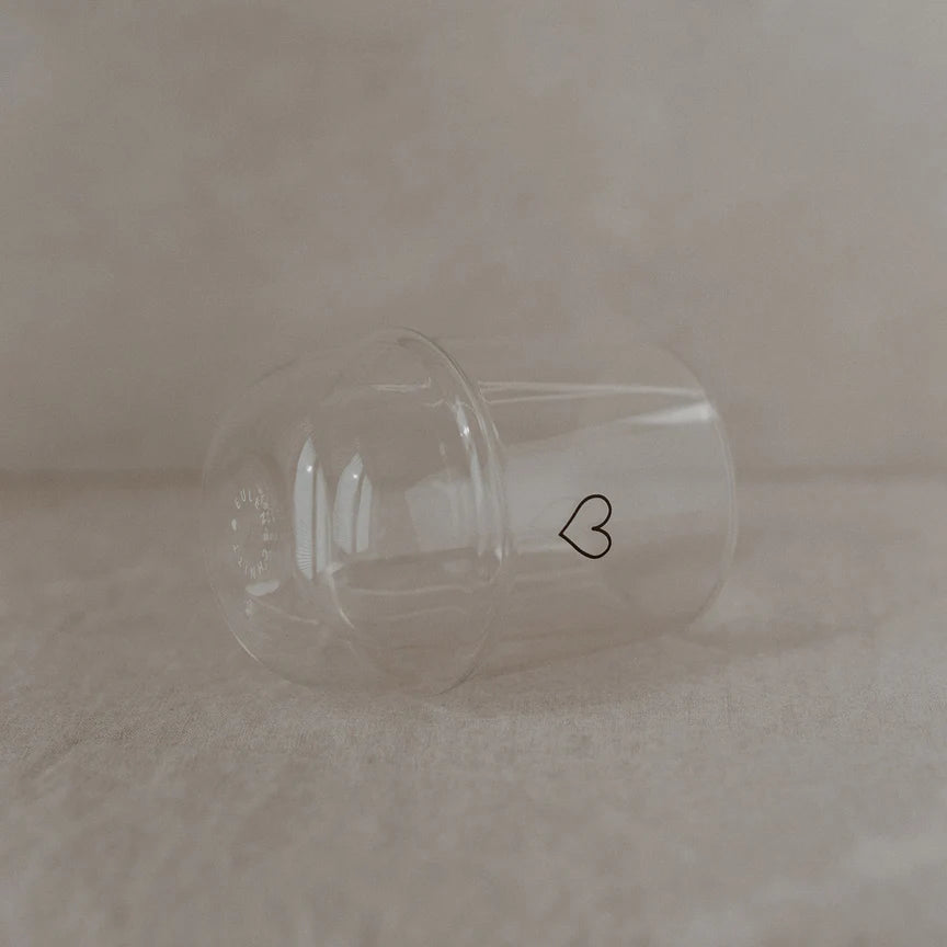 Eulenschnitt Doppelwandiges Glas Herz