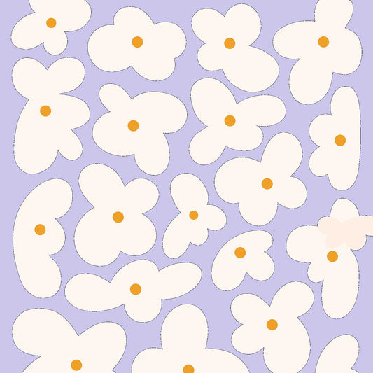 Servietten - Fleurs Lila 33x33 cm