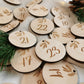 Adventskalender Zahlen rund aus Holz