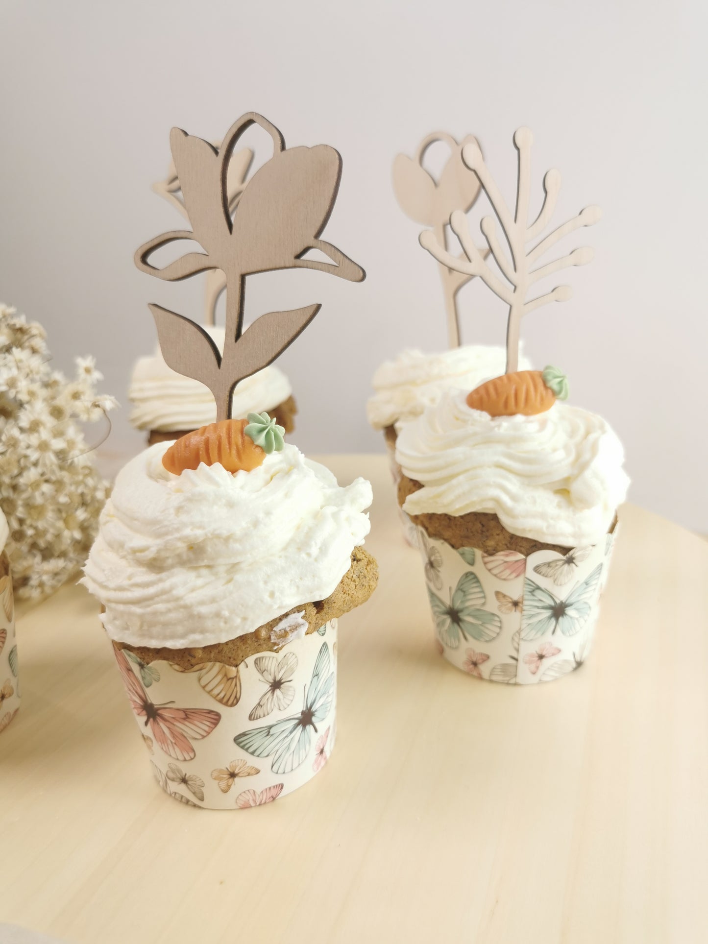 Caketopper Blumen 5er Set