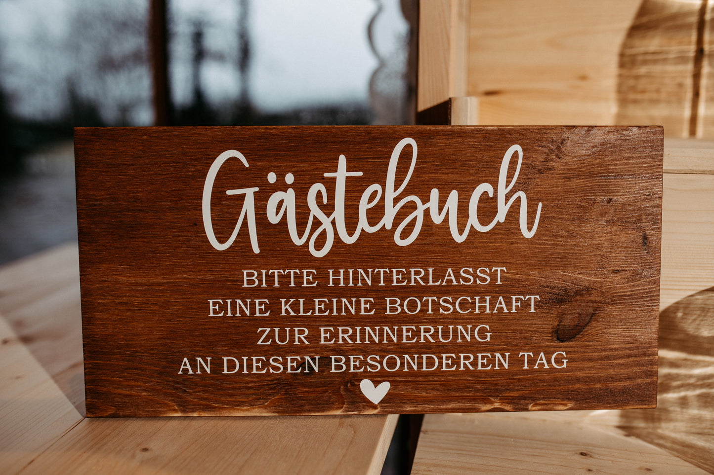 Schild Gästebuch