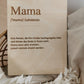 Holzschild Definition Mama