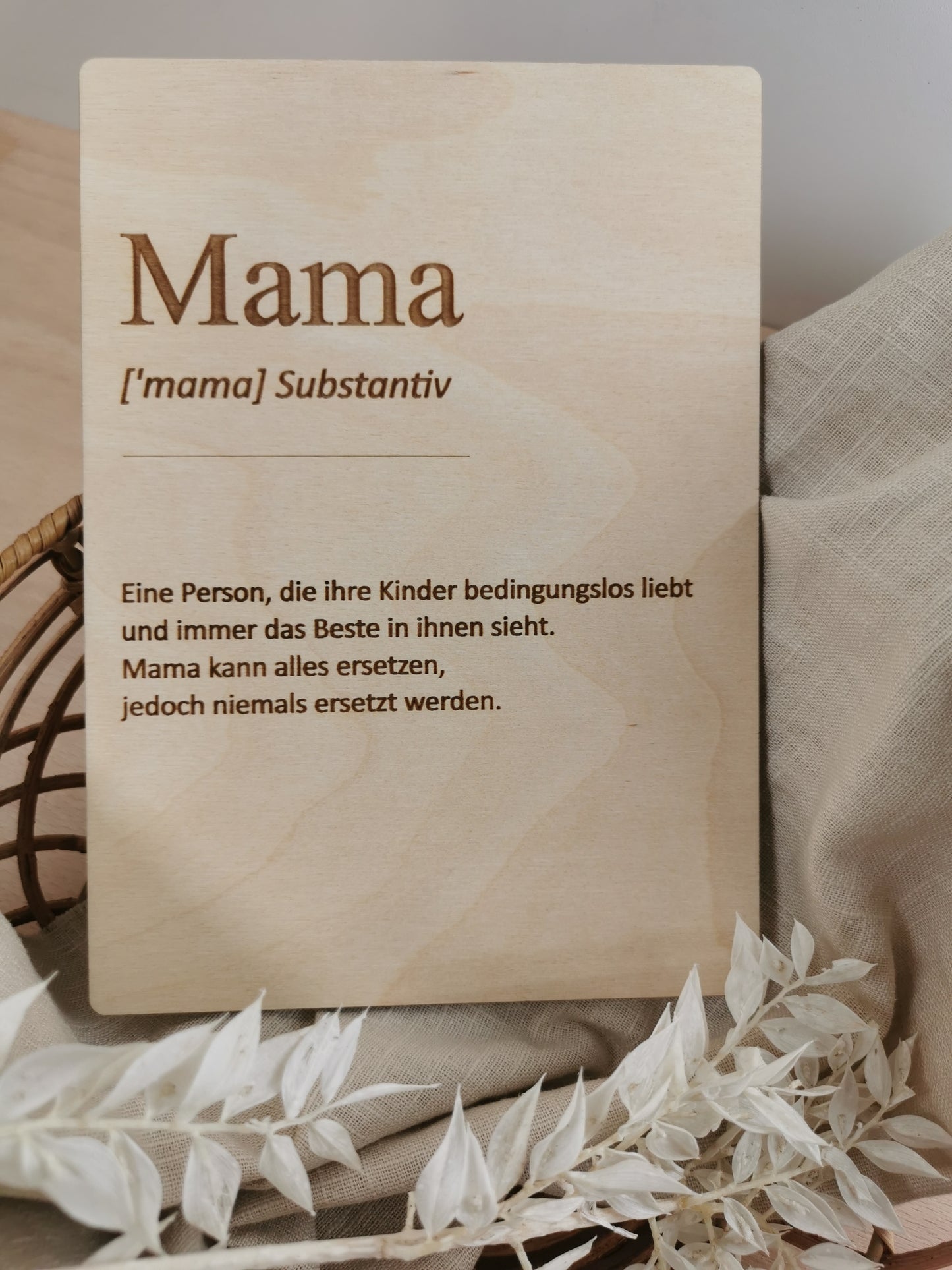 Holzschild Definition Mama