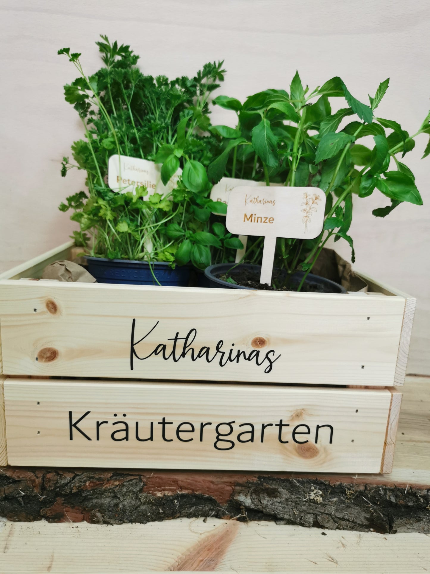 Holzkiste Kräutergarten