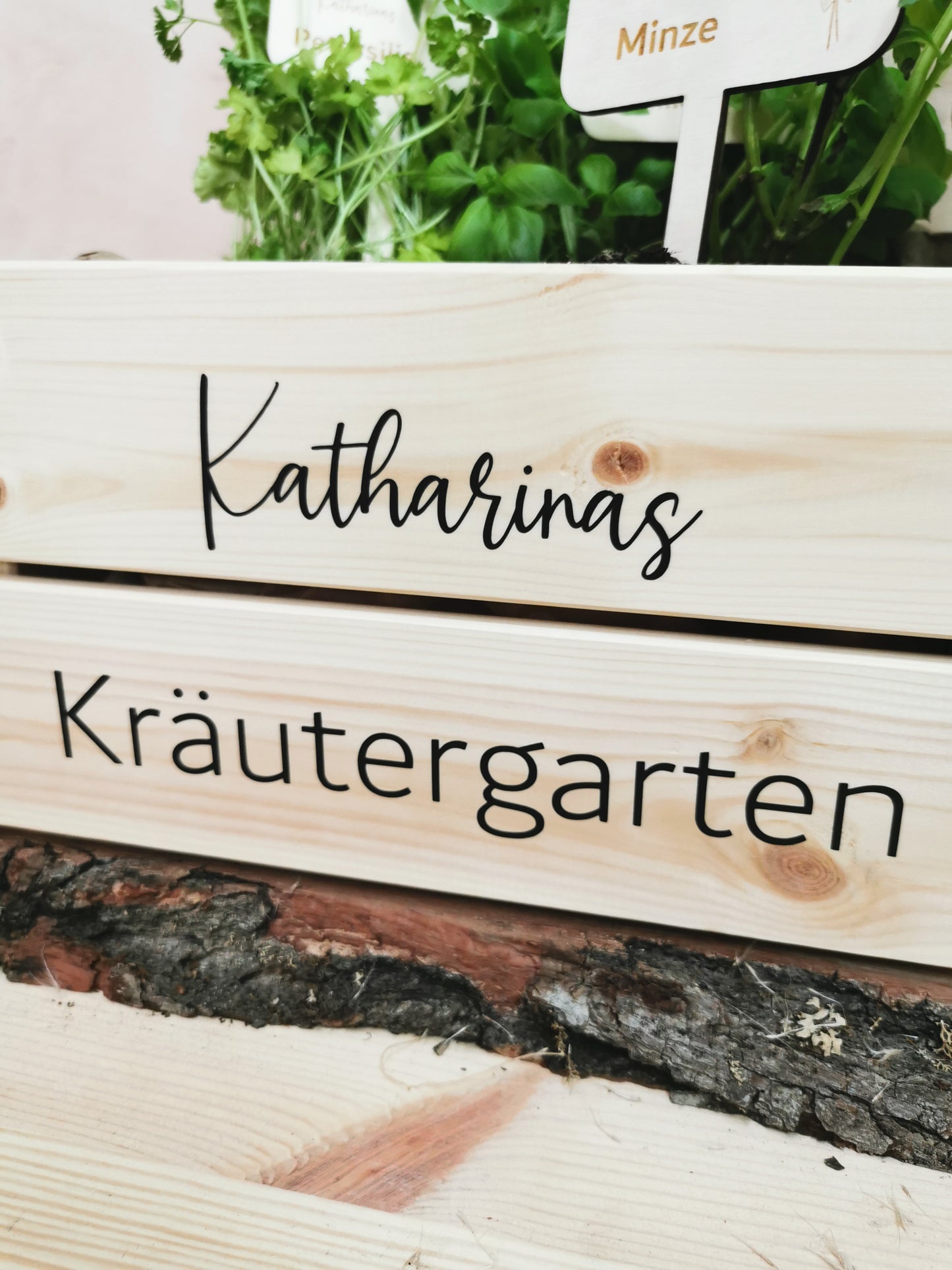 Holzkiste Kräutergarten