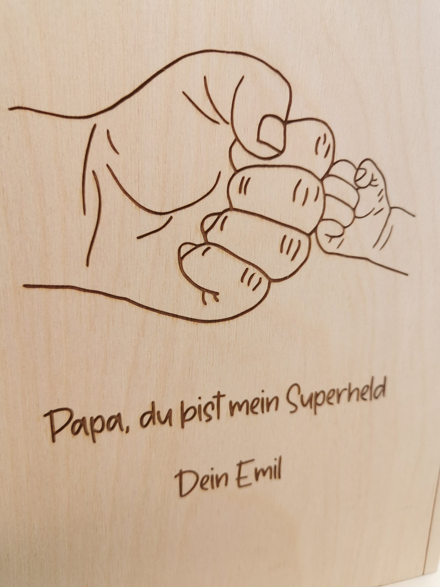 Tischaufsteller Papa du bist mein Superheld