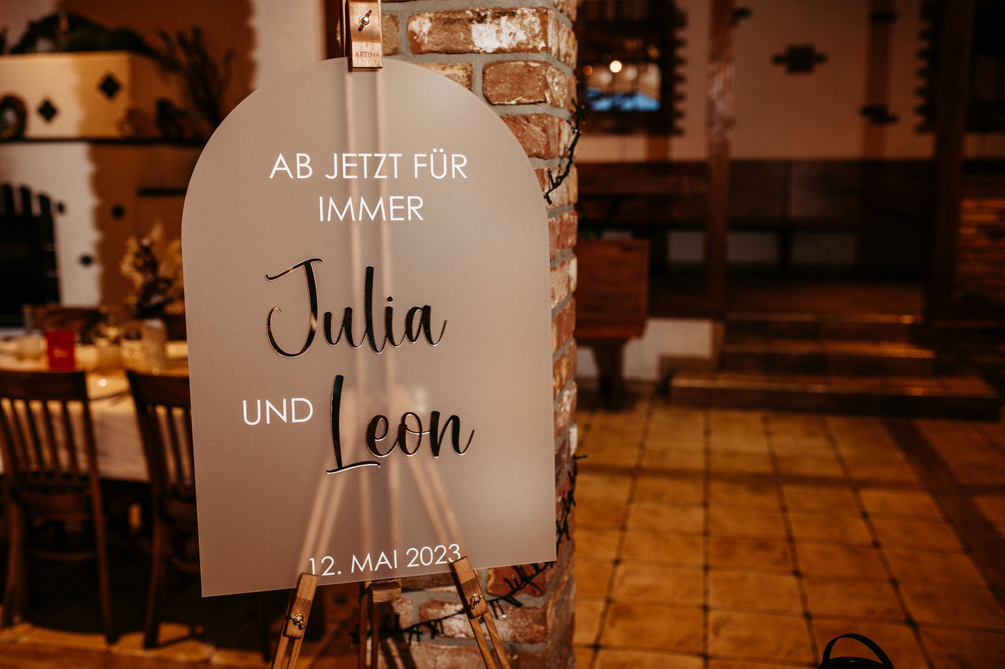 Willkommensschild Ab jetzt für immer