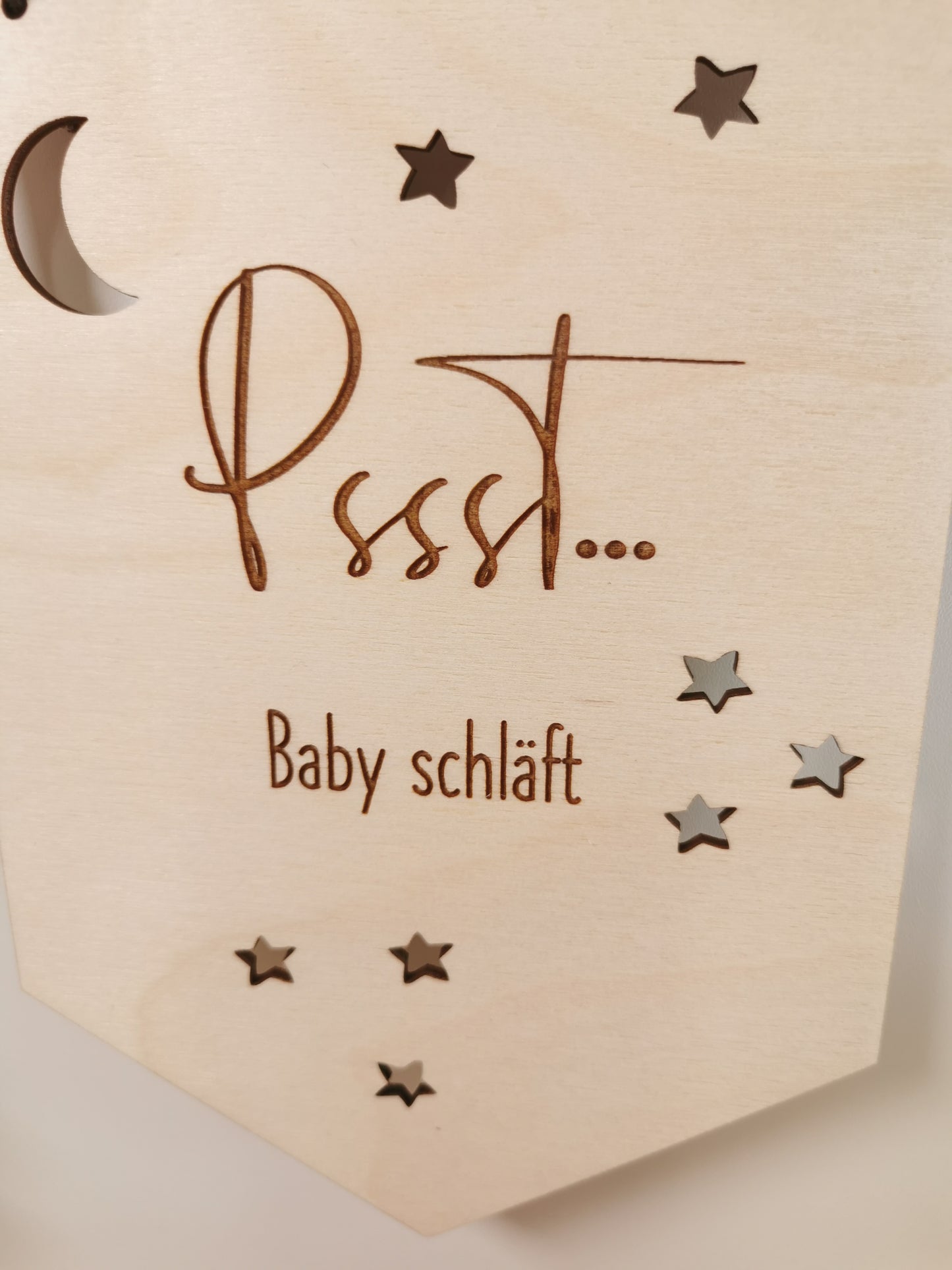 Türschild Wimpel Baby schläft