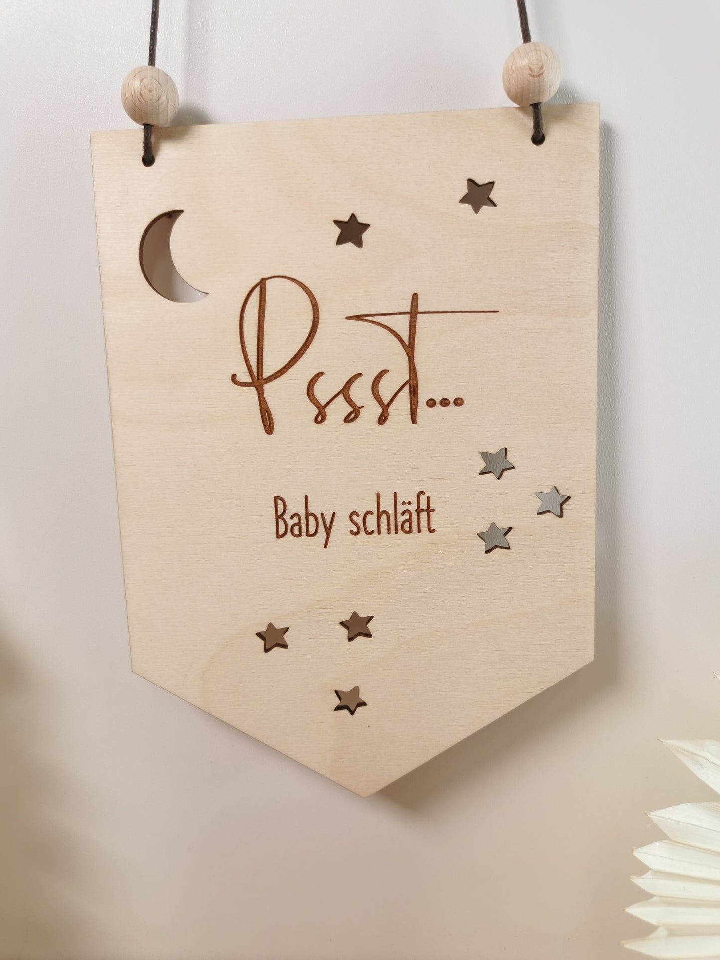 Türschild Wimpel Baby schläft