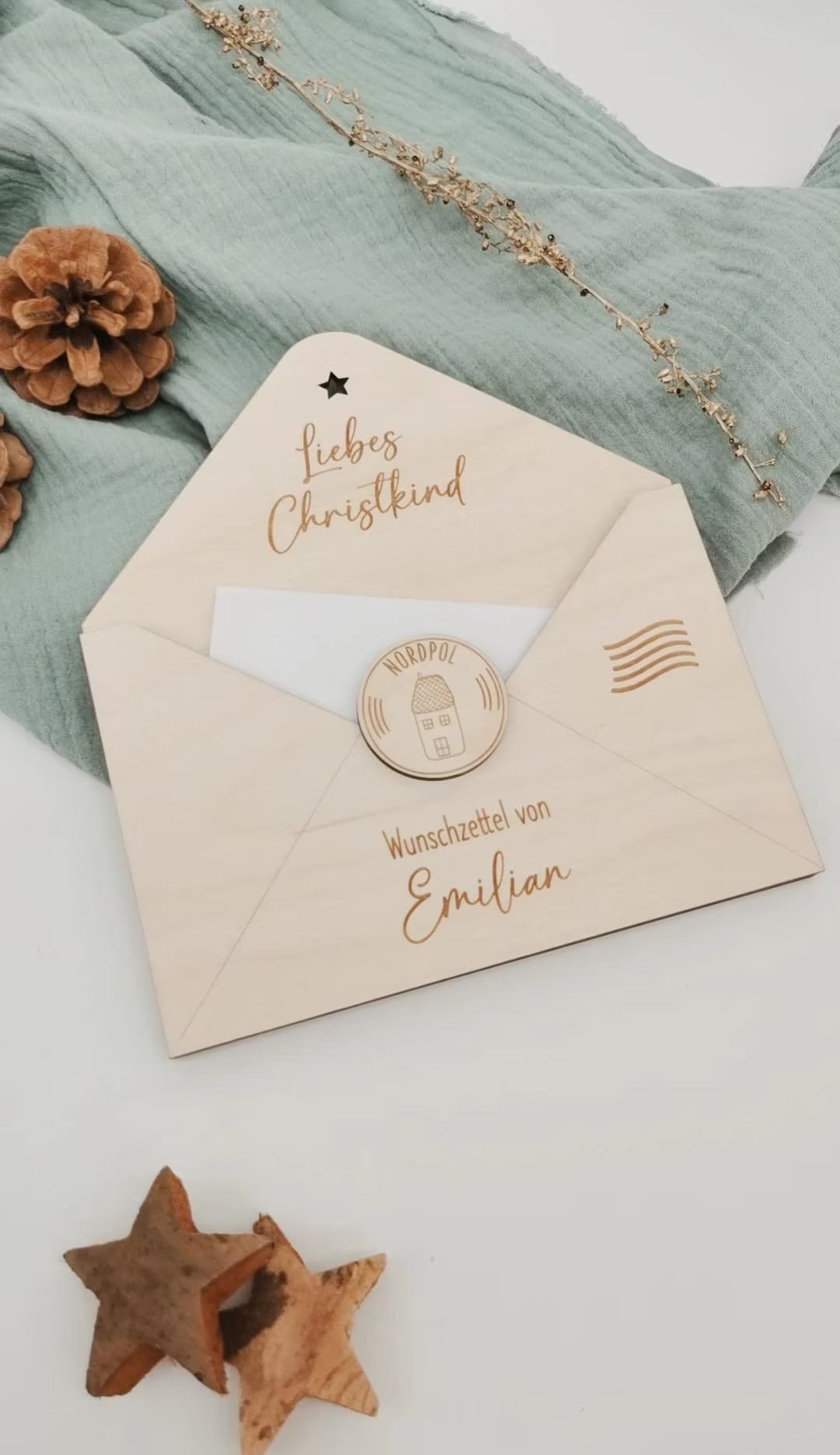 Briefumschlag für das Christkind/Weihnachtsmann