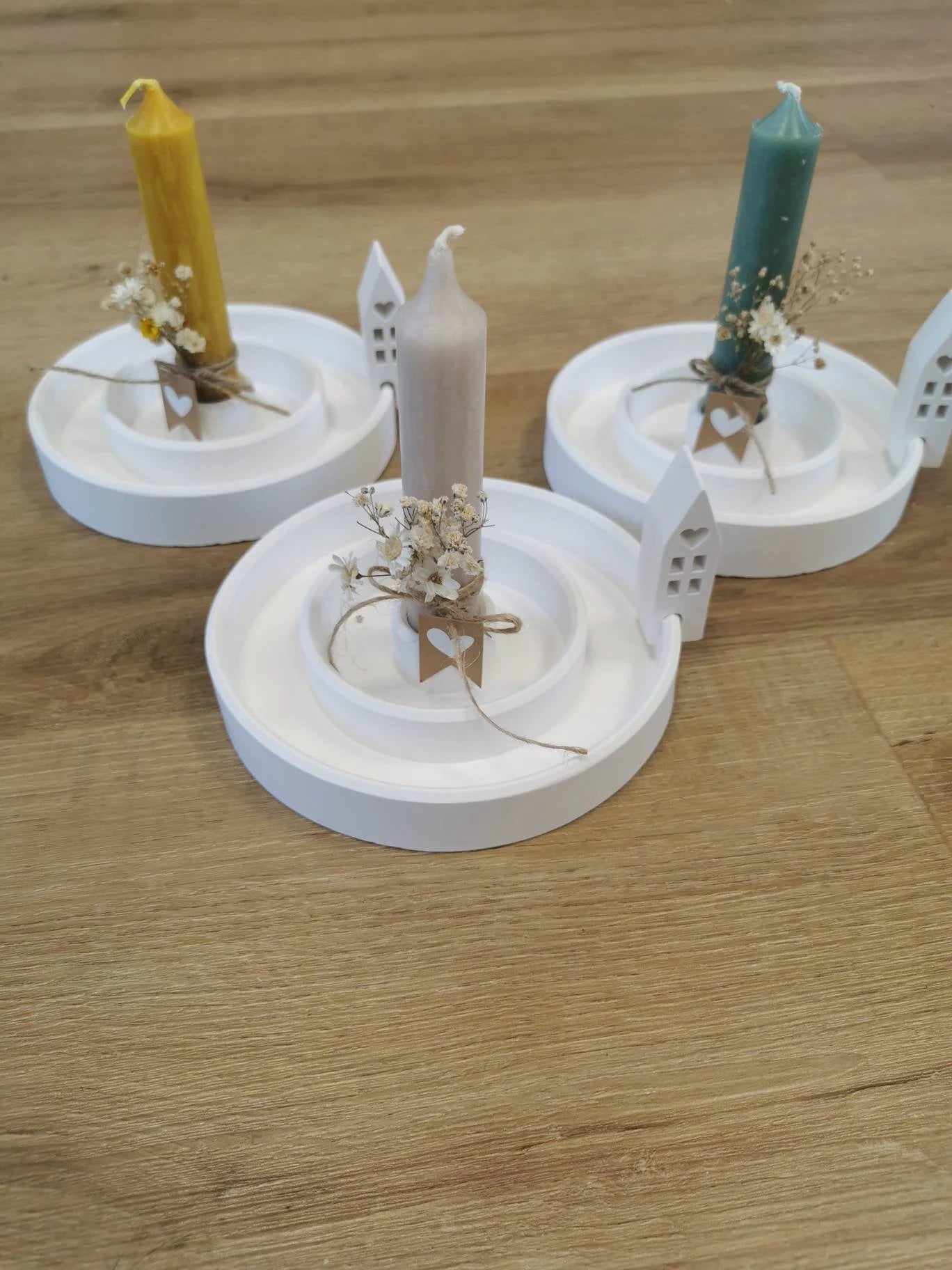 Kerzenhalter rund mit Kerze