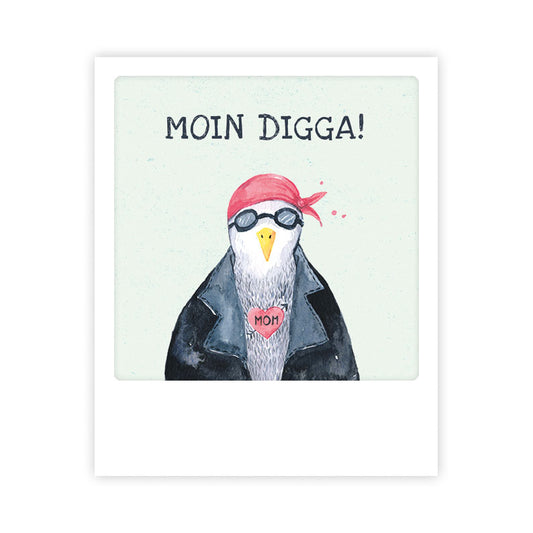 Pickmotion kleine Postkarte - Moin Digga