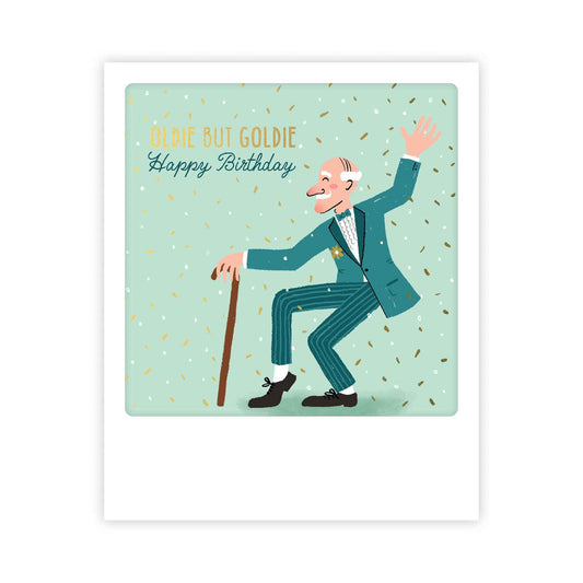 Pickmotion kleine Postkarte - Oldie But Goldie Dancing Grandpa