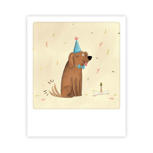 Pickmotion kleine Postkarte - Birthday Dog Party