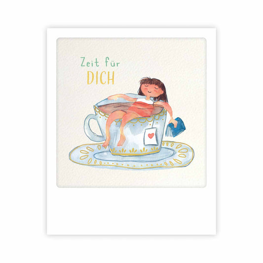 Pickmotion kleine Postkarte - Relax Tea Pool