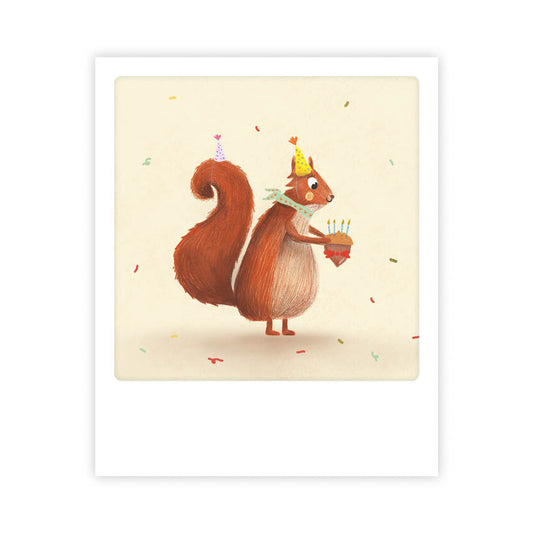 Pickmotion kleine Postkarte - Birthday Squirrel