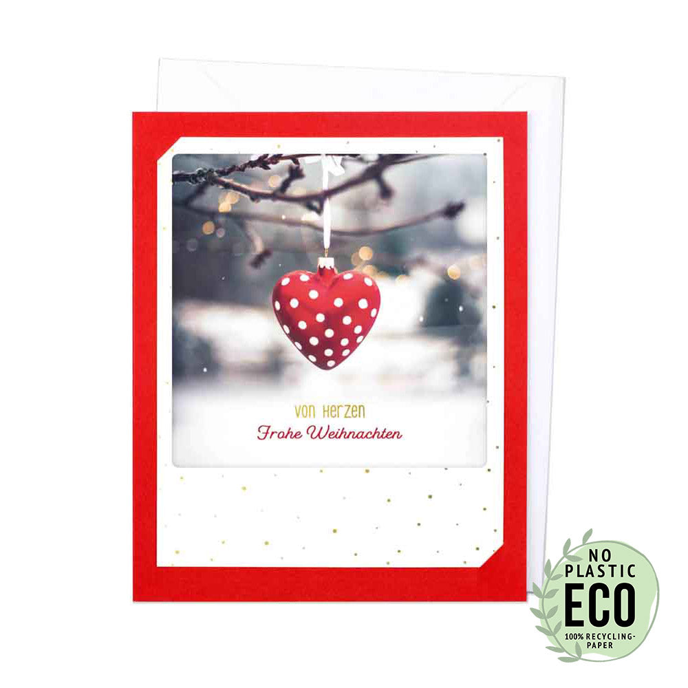 Timbro Gomma 'Von Herzen Frohe Weihnachten' Rayher 3x12cm - Per Biglietti Di Natale - Foto 1