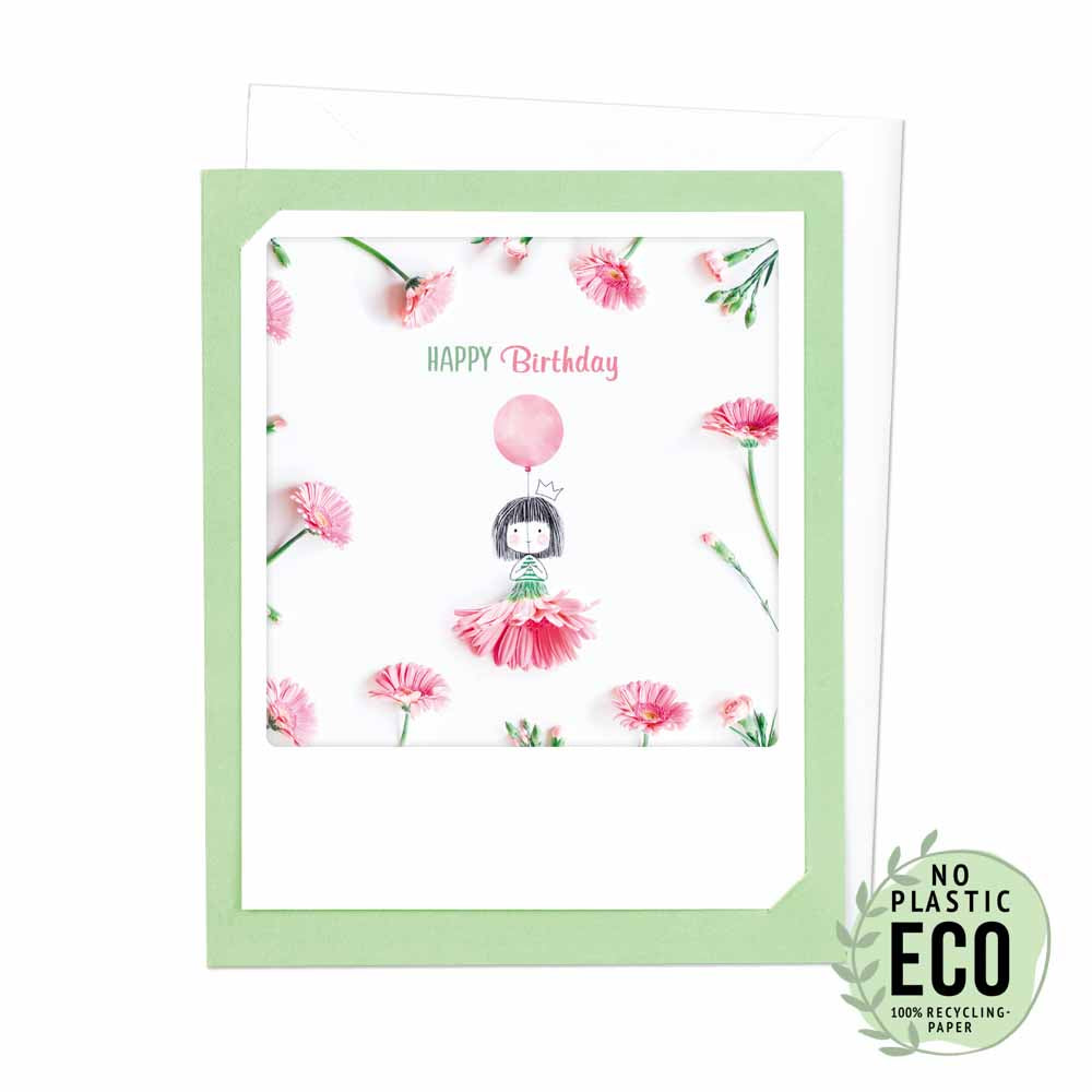 Pickmotion Klappkarte - Happy Birthday Pink Flowers