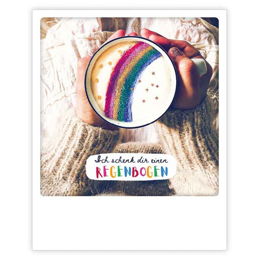Pickmotion Postkarte - Regenbogentasse