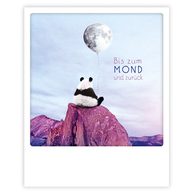 Pickmotion Postkarte - Panda mit Mond