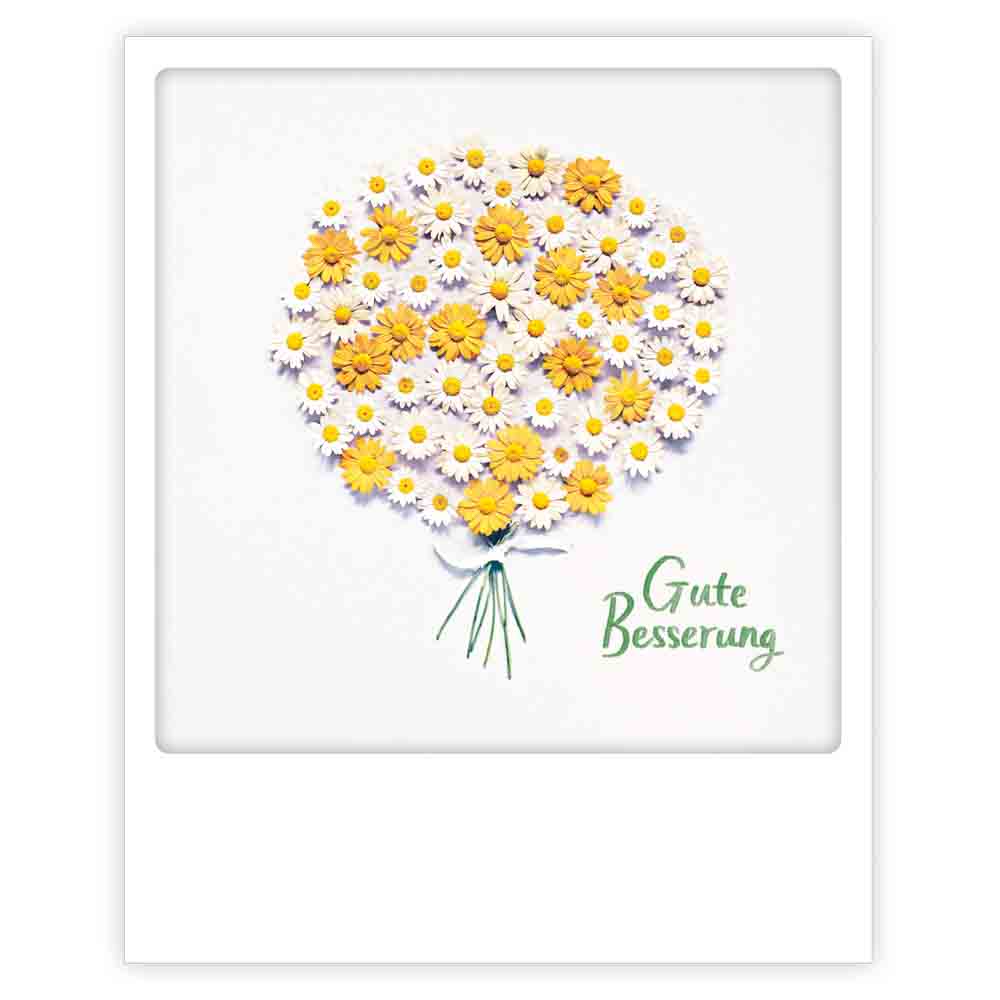 Pickmotion Postkarte - Gute Besserung - Blumen