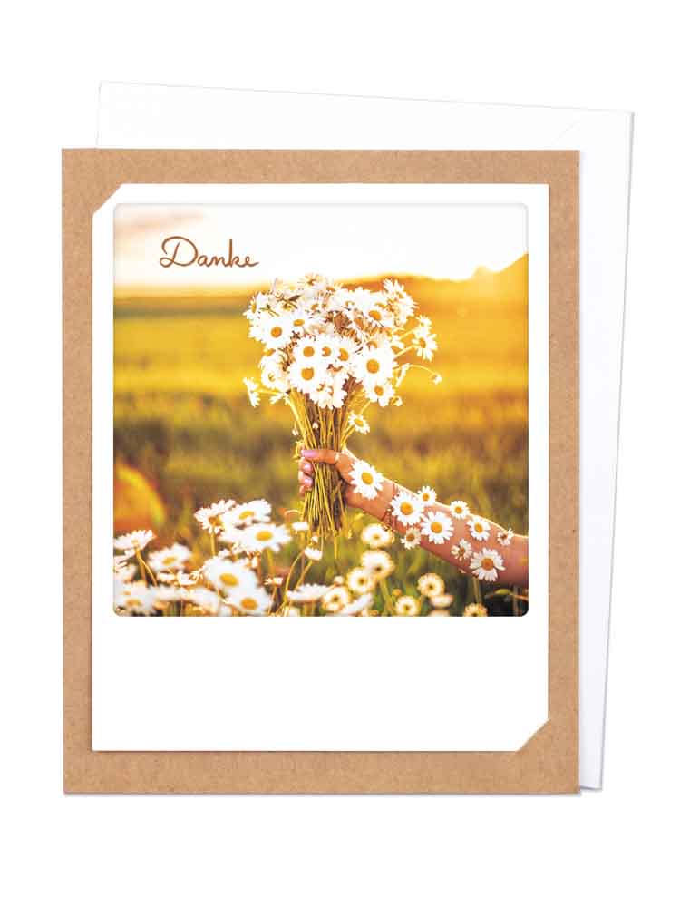 Pickmotion Klappkarte - Danke - Blumenstrauß