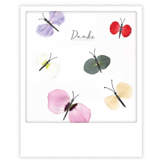 Pickmotion Postkarte - Danke - Schmetterlinge